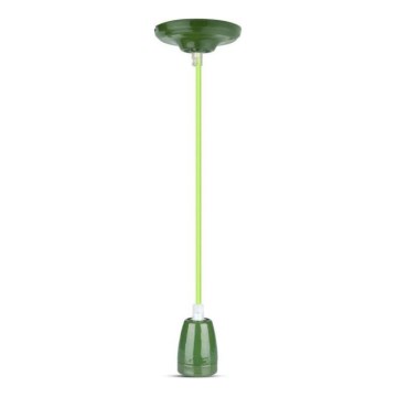 Cavo di alimentazione 1xE27/60W/230V verde/porcellana