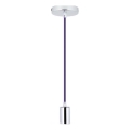 Cavo di alimentazione 1xE27/60W/230V viola/cromo lucido