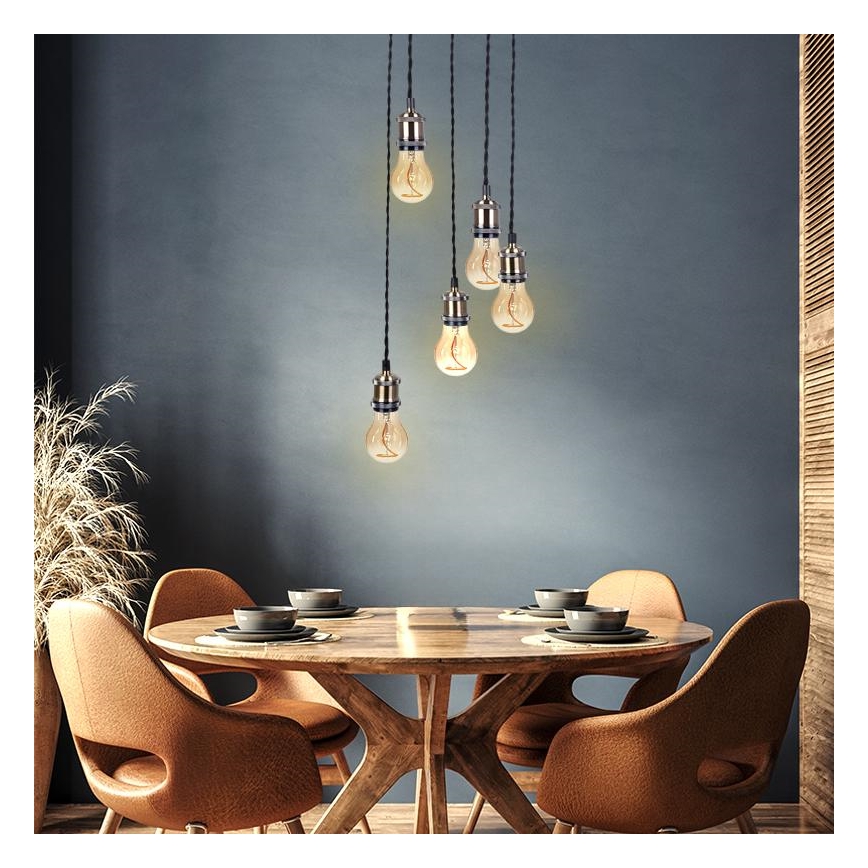 Cavo di alimentazione 5xE27/60W/230V bronzo
