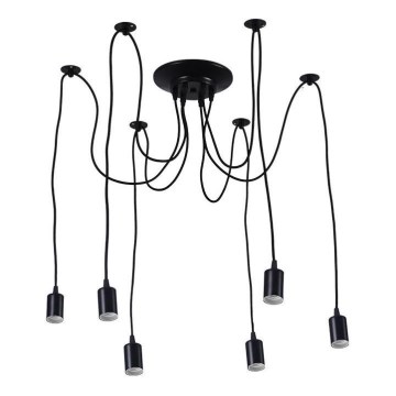 Cavo di alimentazione 6xE27/60W/230V ragno nero