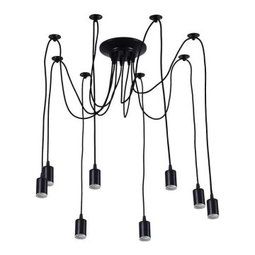 Cavo di alimentazione 8xE27/60W/230V ragno nero