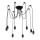 Cavo di alimentazione 8xE27/60W/230V ragno nero