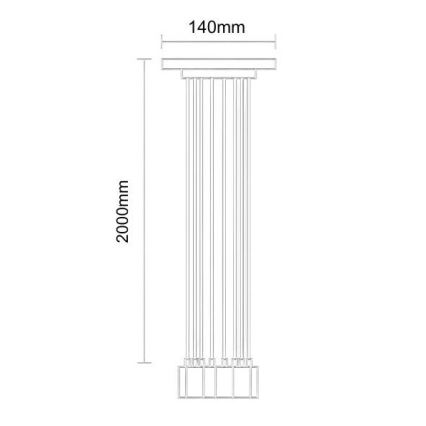 Cavo di alimentazione 8xE27/60W/230V ragno nero