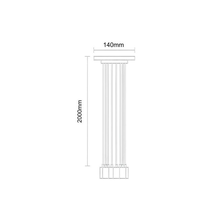 Cavo di alimentazione 8xE27/60W/230V ragno nero