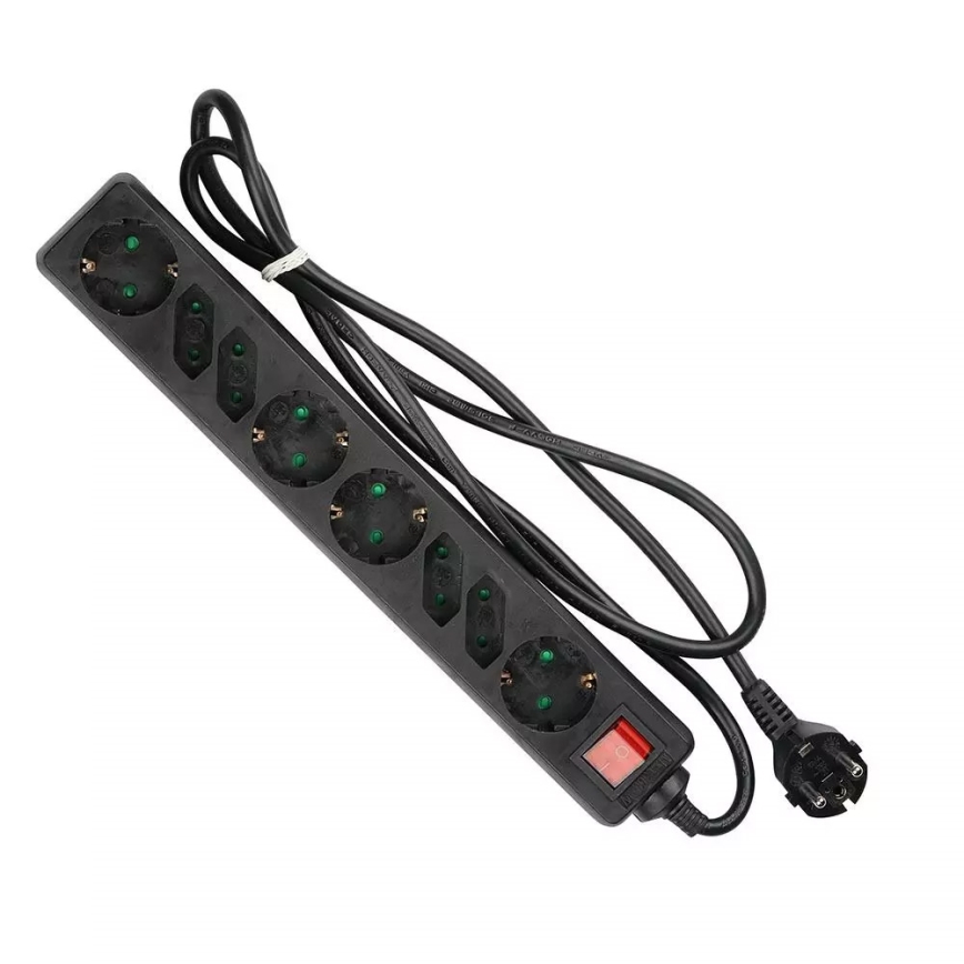 Prolunga con interruttore SCHUKO 8Z 1,5 m