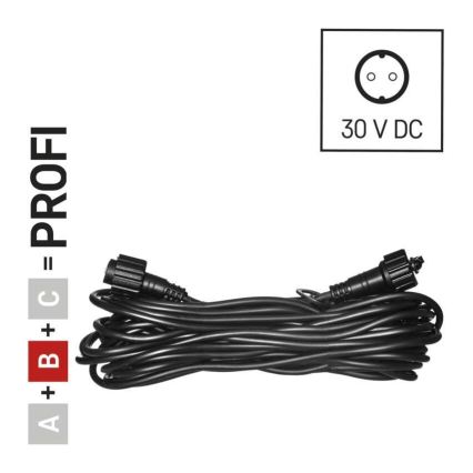 Cavo di prolunga da esterno per catene collegabili, 10 m, IP44, nero