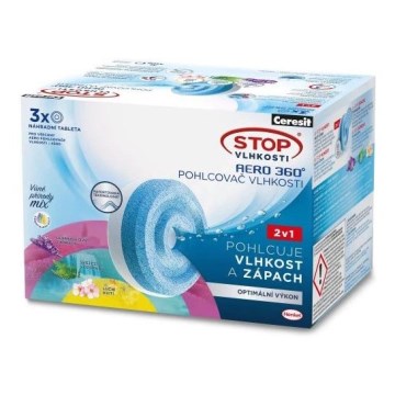 Ceresit - Compresse per deumidificatore 2 in 1 AERO 360° 3 x 450 g triopack
