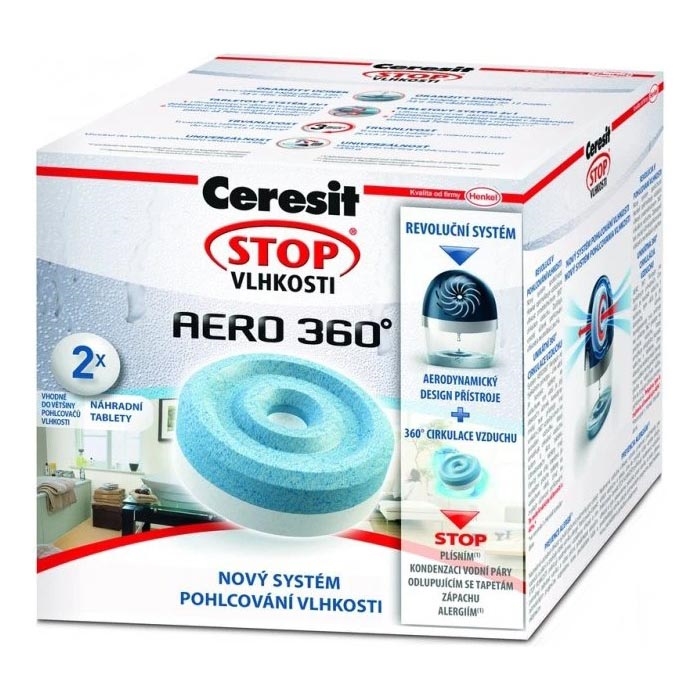Ceresit - Pastiglie per deumidificatore 2 in 1 AERO 360° 2x 450 g neutro