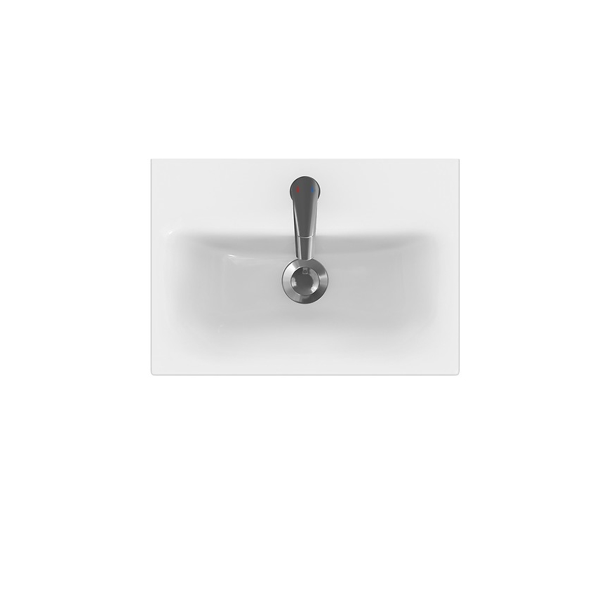 Cersanit K116-008 - Lavabo encastré MODUO SLIM 35x50 cm céramique/blanc brillant