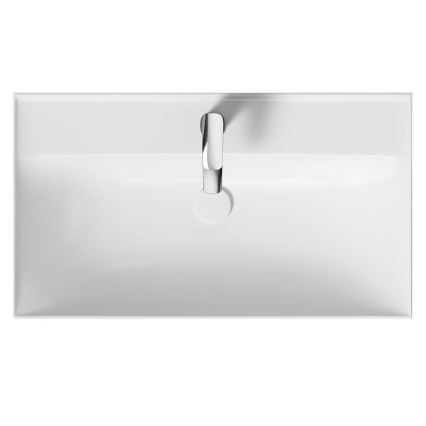 Cersanit K120-010 - Einbauwaschbecken LARGA 46 x 80,5 cm Keramik / hochglänzendes Weiß