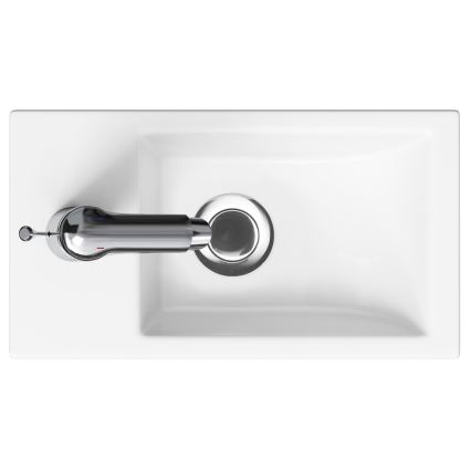 Cersanit K32-001-BOX - Aufsatz-/Wandwaschbecken COMO 22x40 cm Keramik/glänzend weiß