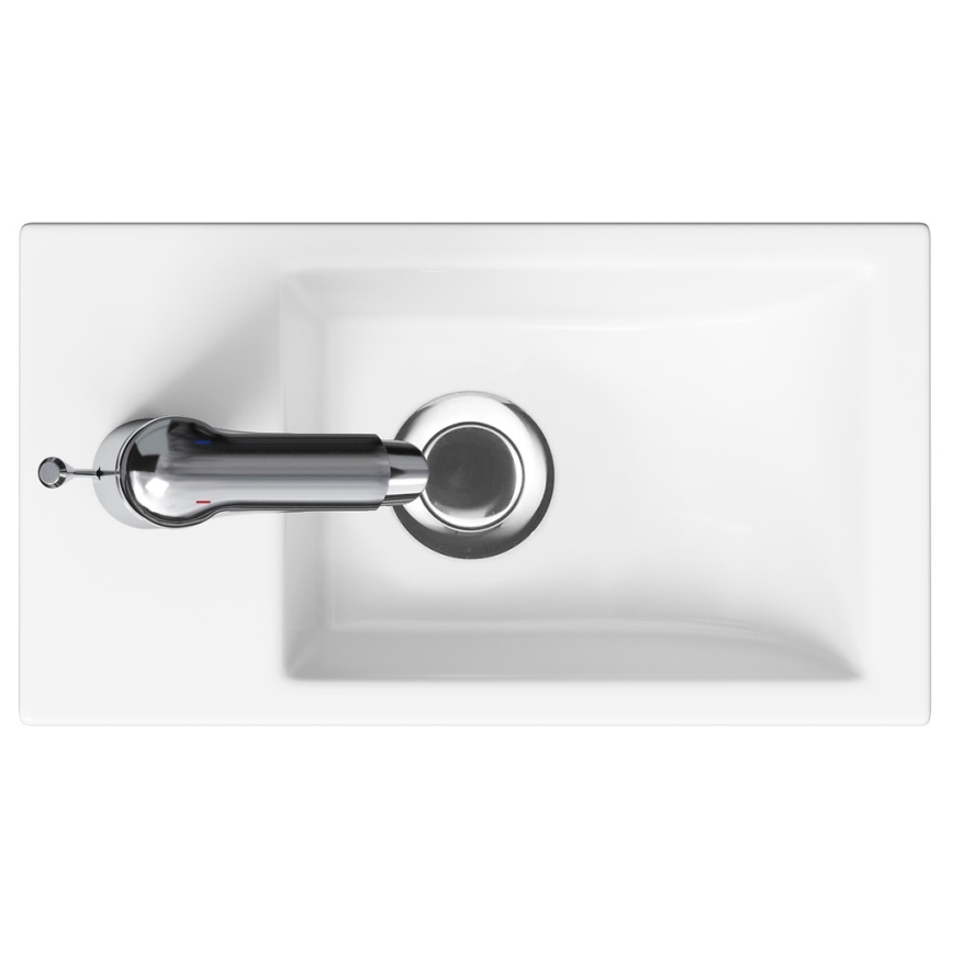 Cersanit K32-001-BOX - Aufsatz-/Wandwaschbecken COMO 22x40 cm Keramik/glänzend weiß