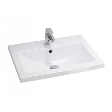 Cersanit K32-003-BOX - Lavabo da appoggio/a parete COMO 45x60 cm in ceramica/bianco lucido