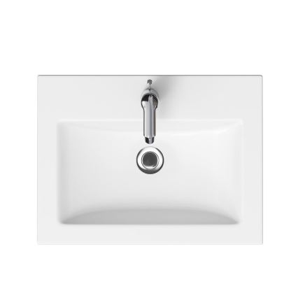 Cersanit K32-003-BOX - Lavabo da appoggio/a parete COMO 45x60 cm in ceramica/bianco lucido