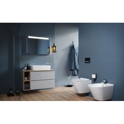 Cersanit K701-104 - WC sospeso con sedile CITY OVAL ceramica/bianco