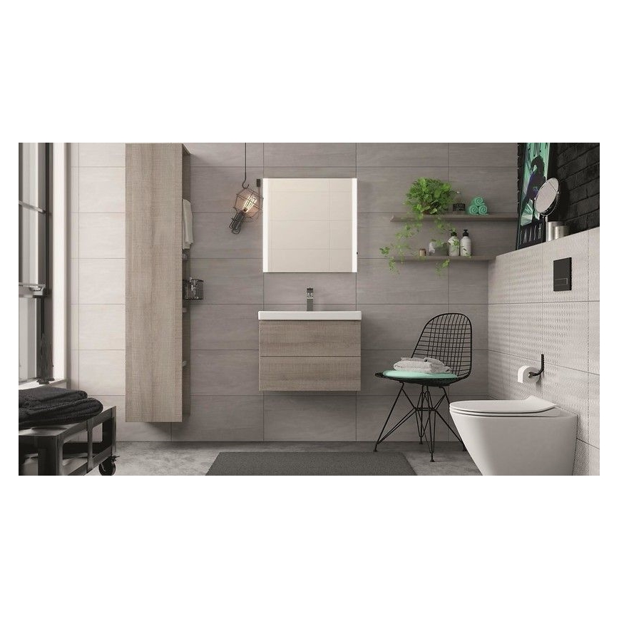 Cersanit K701-104 - WC sospeso con sedile CITY OVAL ceramica/bianco