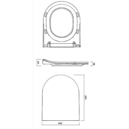 Cersanit K701-104 - WC sospeso con sedile CITY OVAL ceramica/bianco
