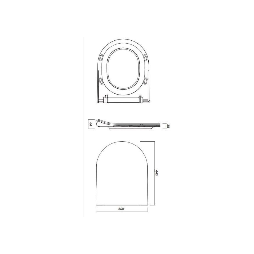 Cersanit K701-104 - WC sospeso con sedile CITY OVAL ceramica/bianco
