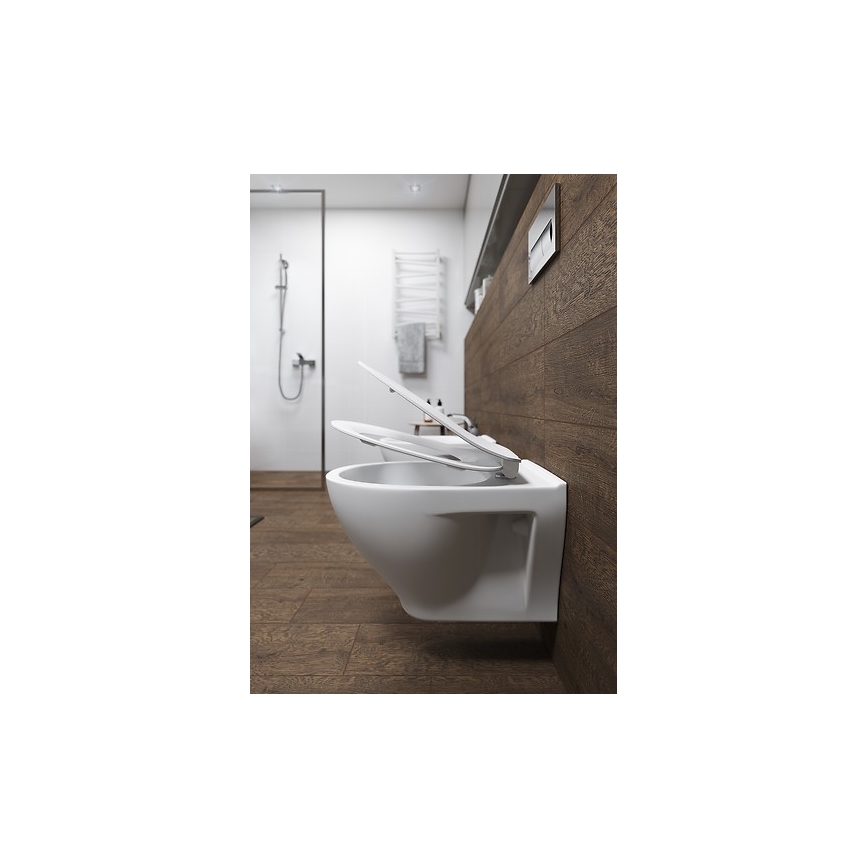 Cersanit K701-147 - WC suspendu avec abattant SAVIO céramique/blanc