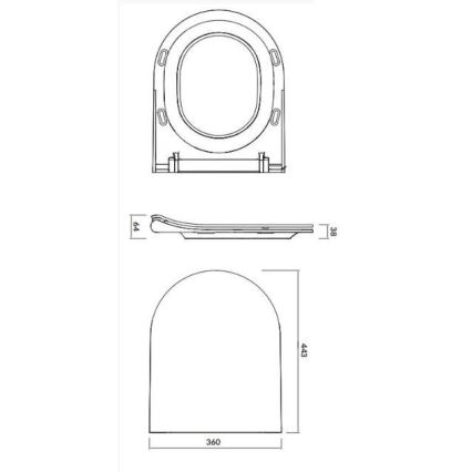 Cersanit K98-0146 - Sedile WC CITY OVAL SoftClose bianco