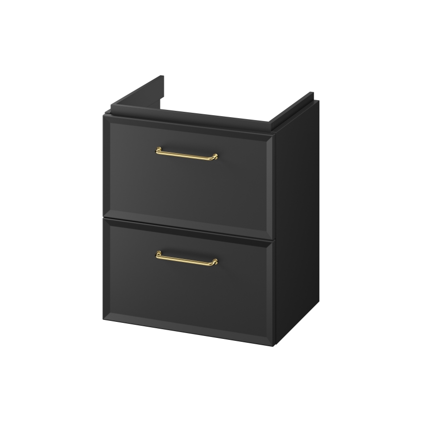 Cersanit S1021-006 - Mobile bagno sospeso sotto lavabo MILLE SLIM 50x35 cm nero
