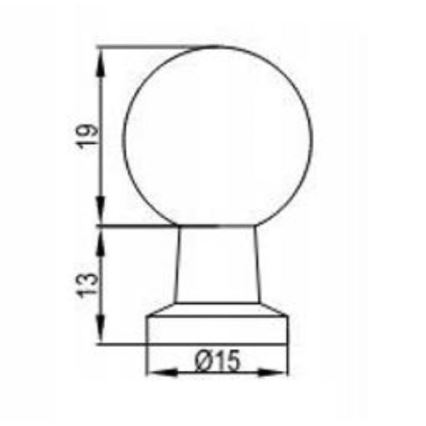 Cersanit S1021-020 - Maniglia per mobili MILLE nera
