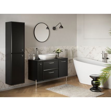 Cersanit S1022-007 - Badezimmer-Hängeschrank MILLE 20x45 cm matt schwarz