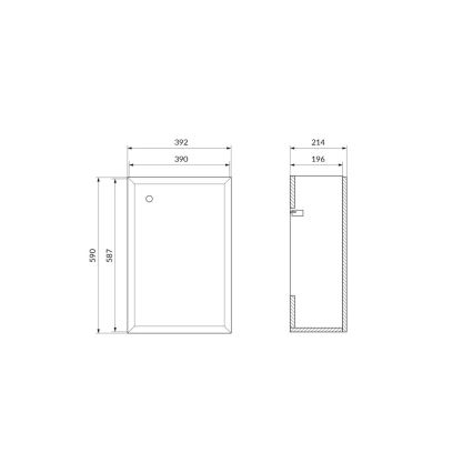 Cersanit S1022-009 - Mobile sottolavabo sospeso MILLE 40x22 cm menta
