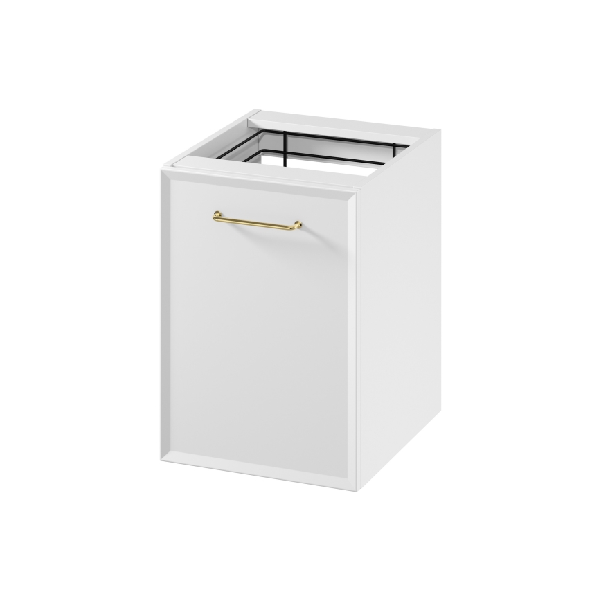 Cersanit S1022-011 - Hängeschrank für das Badezimmer mit integriertem Wäschekorb MILLE 40x55x45 cm weiß