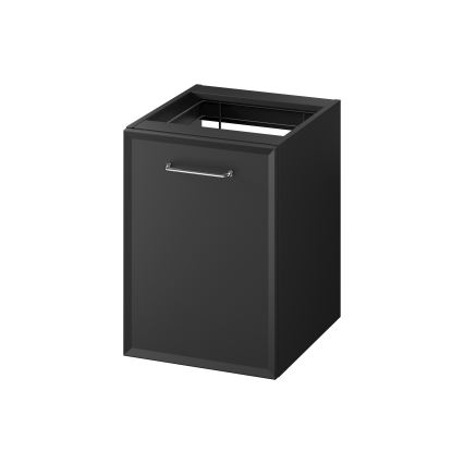 Cersanit S1022-012 - Wandhängender Badezimmerschrank MILLE mit Wäschekorb, 40x45 cm, schwarz