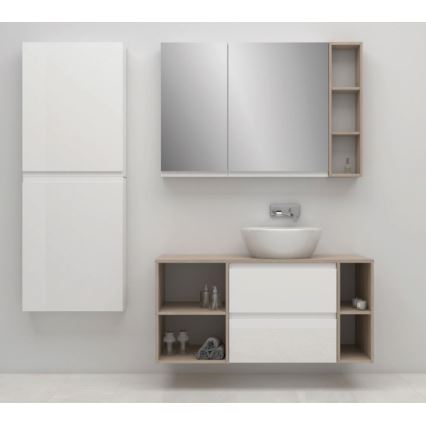 Cersanit S590-030 - Badezimmer-Spiegelschrank MEDDIE 80x40 cm
