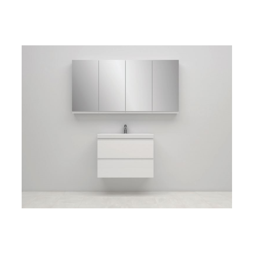 Cersanit S590-030 - Badezimmer-Spiegelschrank MEDDIE 80x40 cm