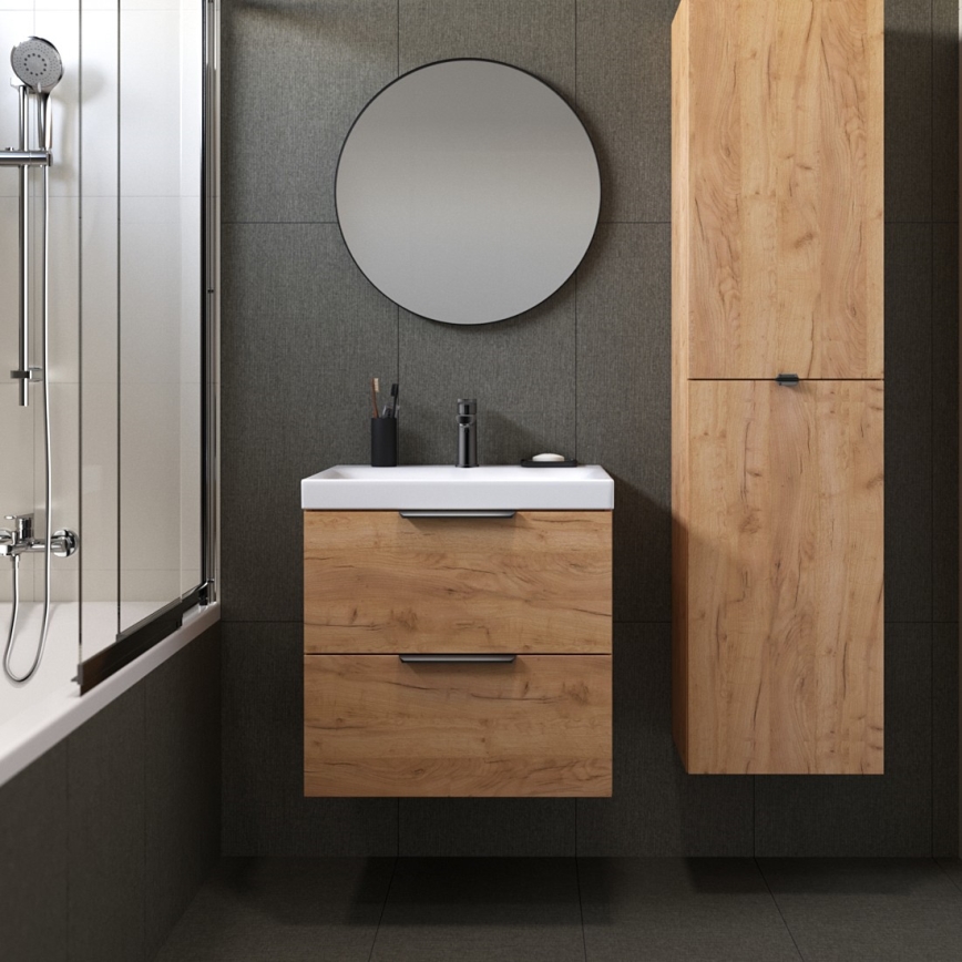 Cersanit S598-047-DSM - Hängender Waschtischunterschrank MALIKA 80x45 cm Eiche