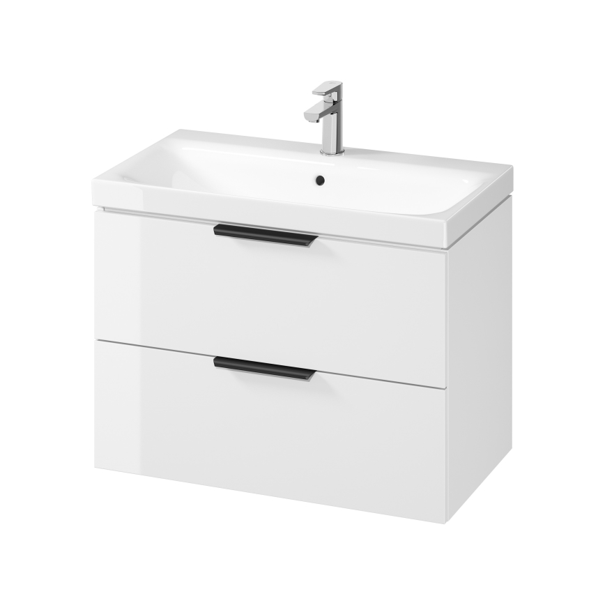Cersanit S598-048-DSM - Meuble sous-vasque suspendu MALIKA 80 x 45 cm blanc