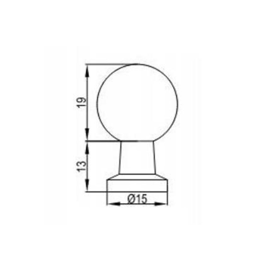 Cersanit S599-0184 - Möbelgriff MILLE, Hochglanzchrom