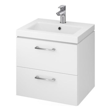 Cersanit S801-146-DSM - Hängender Badunterschrank mit Waschbecken ELIS 46x50 cm weiß
