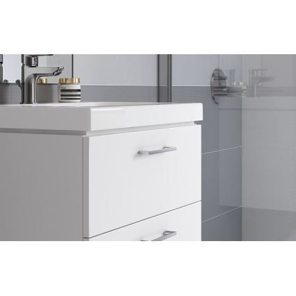 Cersanit S801-146-DSM - Hängender Badunterschrank mit Waschbecken ELIS 46x50 cm weiß