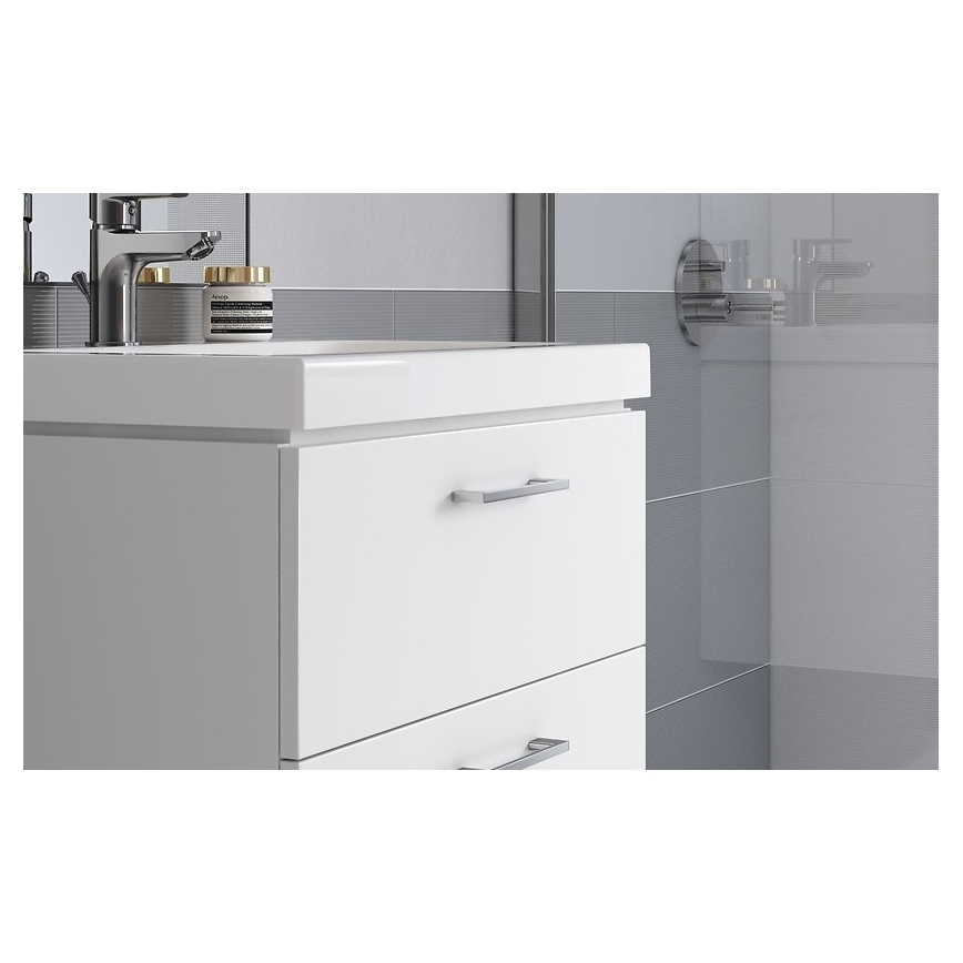 Cersanit S801-149-DSM - Mobile bagno sospeso con lavabo ELODY 46x80 cm bianco