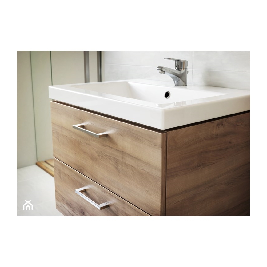 Cersanit S801-153-DSM - Hängender Badunterschrank mit Waschbecken ELIS 46x50 cm Walnuss