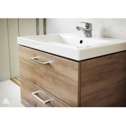 Cersanit S801-153-DSM - Mobile da bagno sospeso con lavabo LARA COMO 50x40 cm, finitura noce
