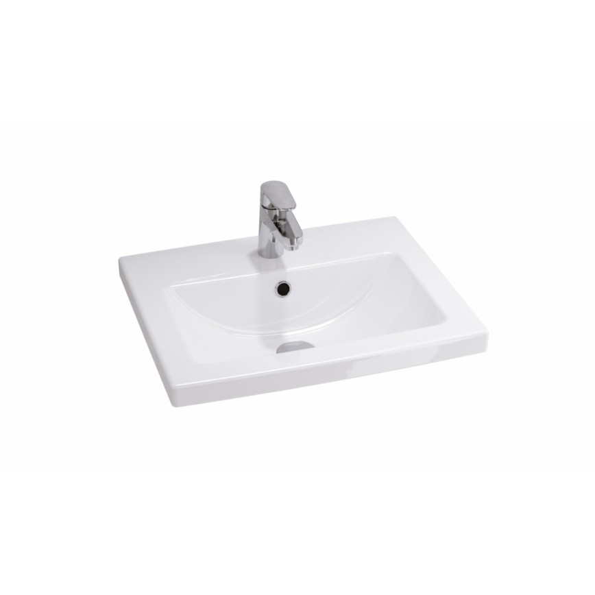 Cersanit S801-153-DSM - Mobile da bagno sospeso con lavabo LARA COMO 50x40 cm, finitura noce