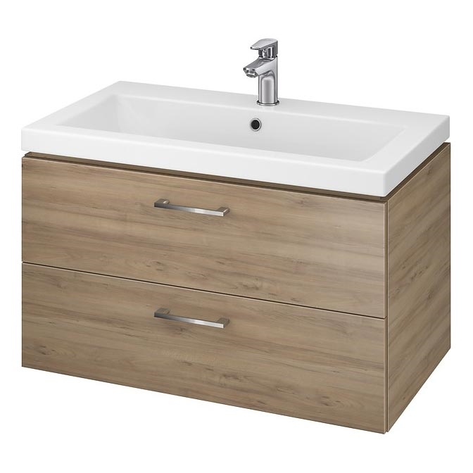 Cersanit S801-154-DSM - Mobile bagno sospeso con lavabo ELODY 46x80 cm noce