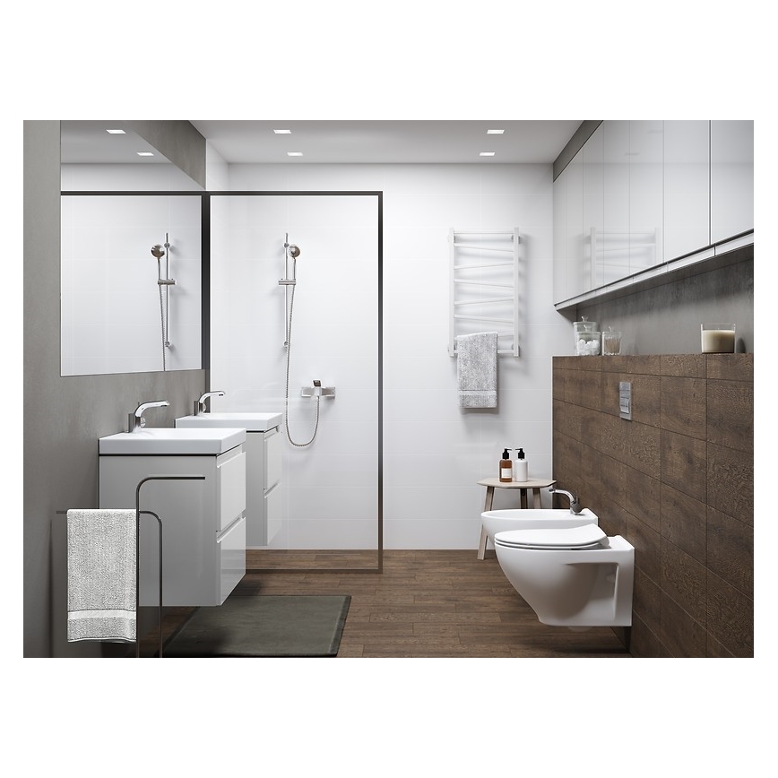 Cersanit S801-229-DSM - Mobile sospeso per bagno con lavabo MODUO SLIM 50x35 cm bianco lucido