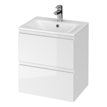 Cersanit S801-312-ECO - Meuble de salle de bains suspendu avec lavabo MODUO 50x40 cm blanc