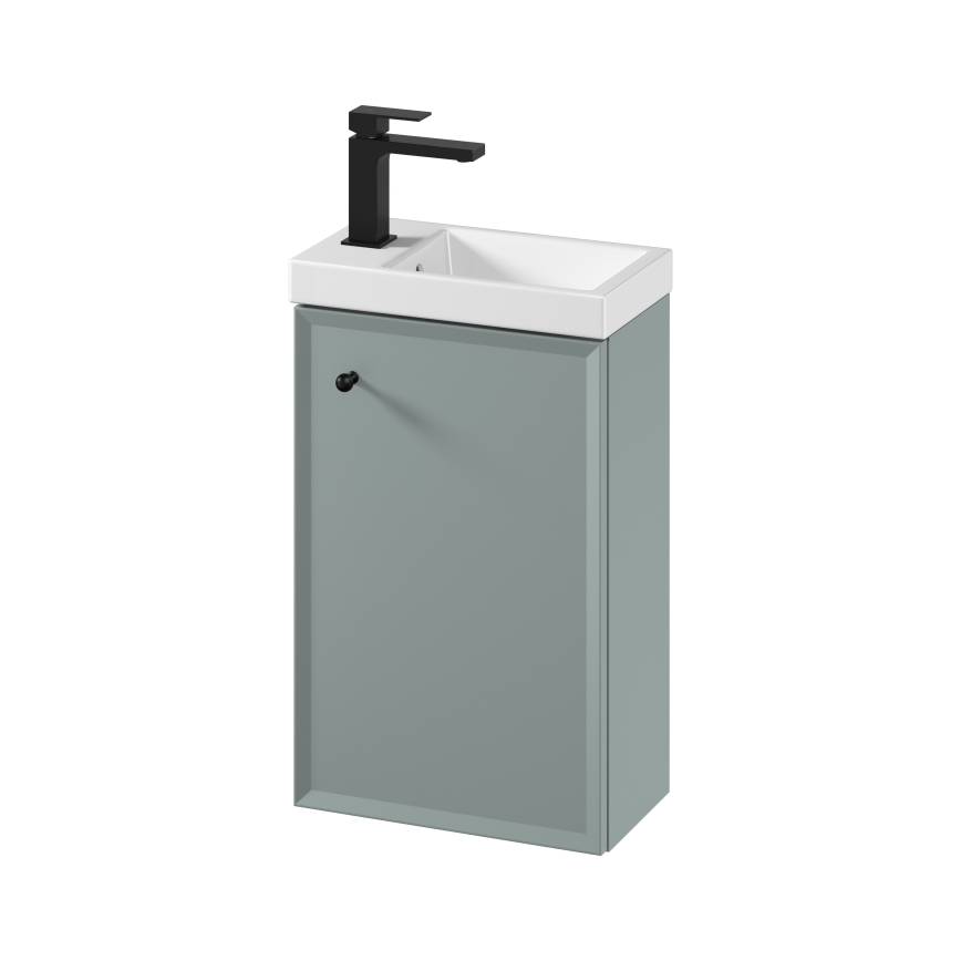 Cersanit S801-570 - Meuble de salle de bains mural MILLE 40x22 cm avec vasque, menthe