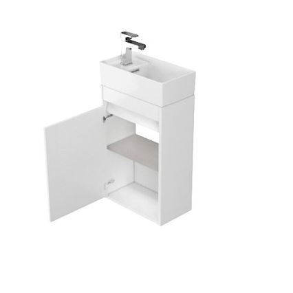 Cersanit S924-001 - Mobile sottolavabo per bagno CREA 39,2 x 21,5 cm, bianco lucido