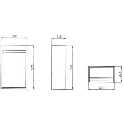 Cersanit S924-001 - Waschbeckenschrank für das Badezimmer BARBARA 59,3x39,2 cm glänzend weiß