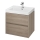 Cersanit S924-008 - Hängender Badunterschrank mit Waschbecken BARBARA 53,3x59,4 cm Eiche