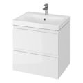 Cersanit S929-010 - Meuble sous-vasque suspendu MODUO 59,5x44,7 cm blanc laqué brillant