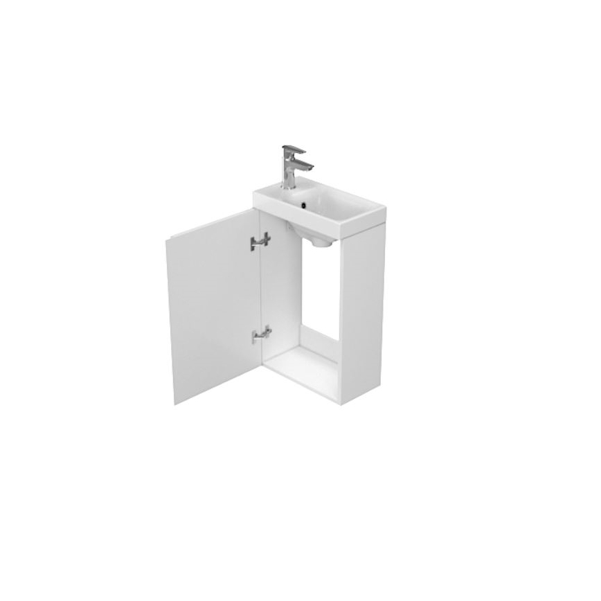 Cersanit S929-014 - Waschbeckenschrank für das Badezimmer MEDDIE 59x39 cm glänzend weiß